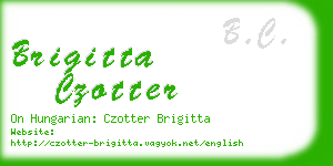 brigitta czotter business card